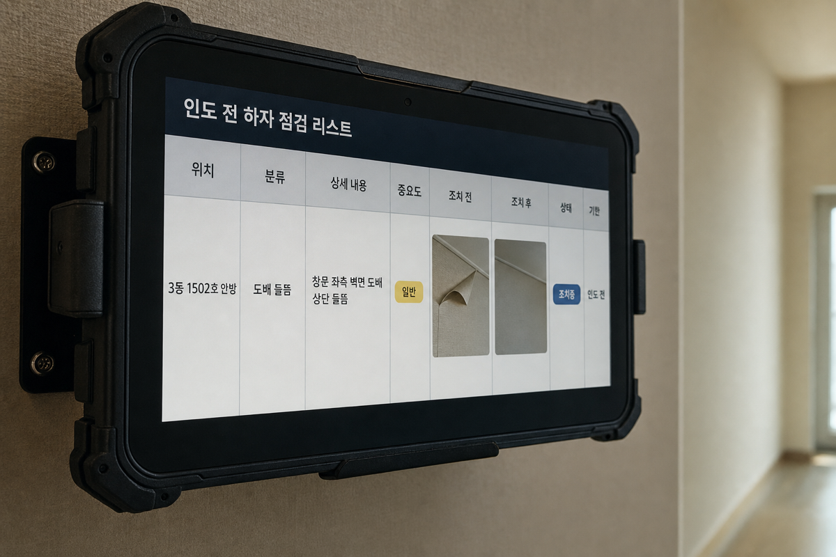펀치 한 줄 — 위치·카테고리·심각도·데드라인이 한 행에 묶여야 닫힌다