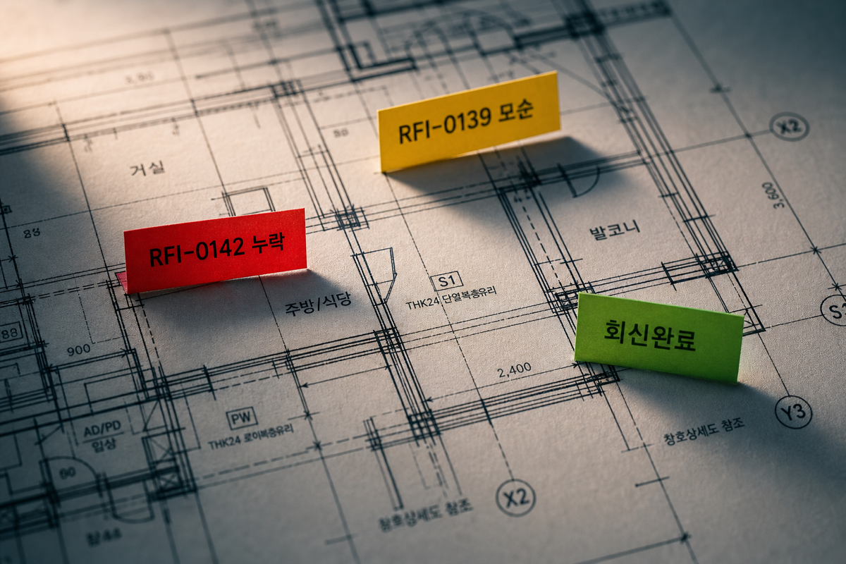 도면 위 한 점이 모든 회신·증빙·검측을 묶는 메타데이터가 된다